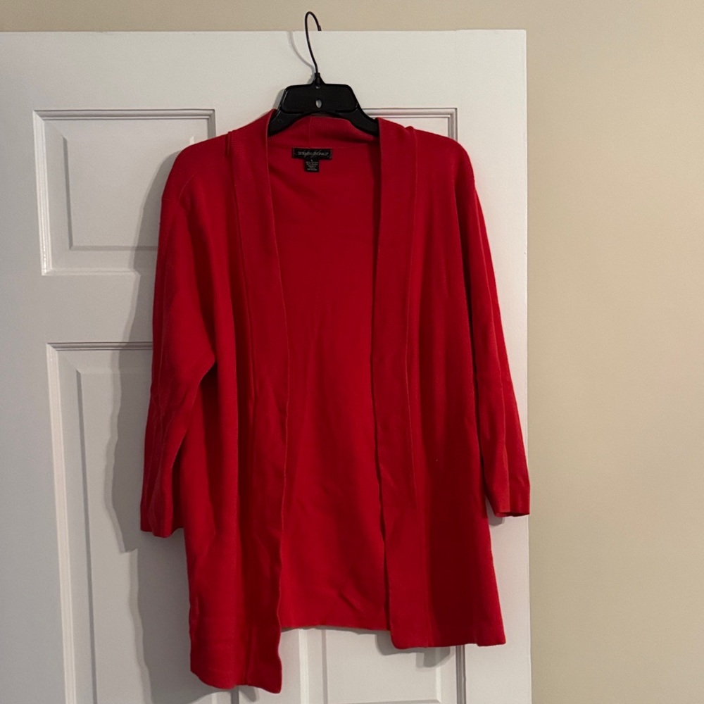 Gently used ladies red cardigan